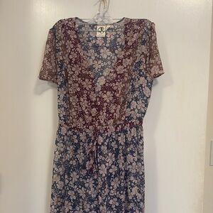 Fall! floral maxi dress